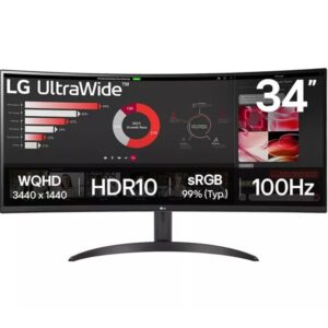 LG UltraWide 34WR50Qk-B.AEK Quad HD 34" Curved VA LCD Monitor - Black
